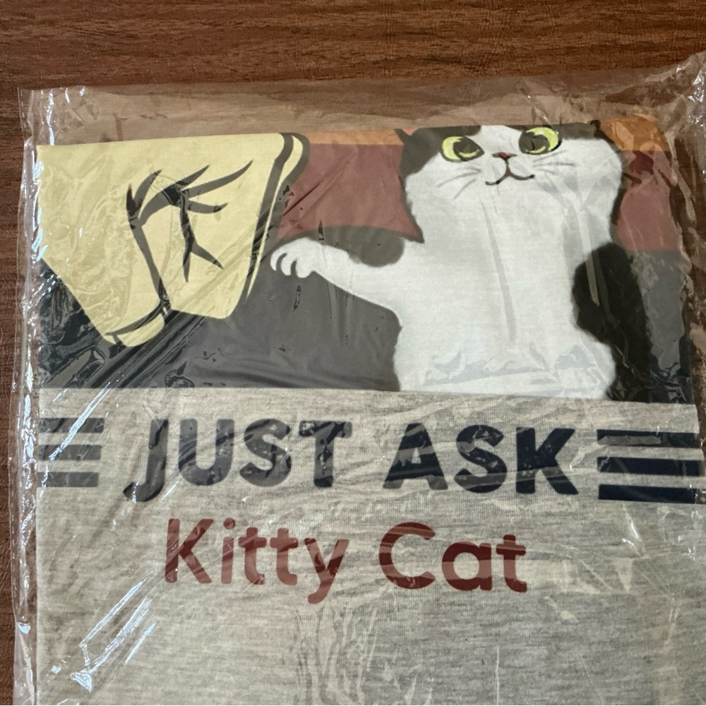 Light Gray Cat Dad Graphic Tee - Picture 2 of 2
